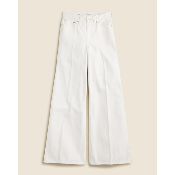 J Crew High Rise Super Wide Leg Denim Jeans US Women's 32 Plus New